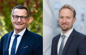 Rainer Suter, AXA Investment Managers, und Nicolas Cadalbert, AXA Schweiz (von links, Bild: zvg)