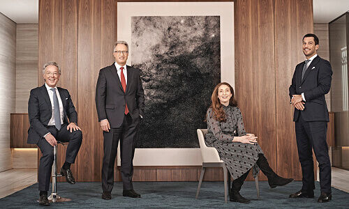 Managing Partners: Lionel Aeschlimann, Yves Mirabaud, Camille Vial e Nicolas Mirabaud (da sinistra)