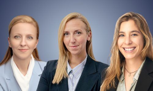 Stossen zur Banque Heritage: Ksenija Benaroche, Marija Sarenac und Clara Bulgheroni. (Bild: zVg)