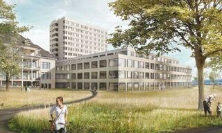 Geplanter Neubau des Spitals Wetzikon (Visualisierung: GZO)