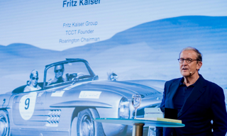 Fritz Kaiser im Mercedes-Benz-Museum in Stuttgart. (Bild: zVg)