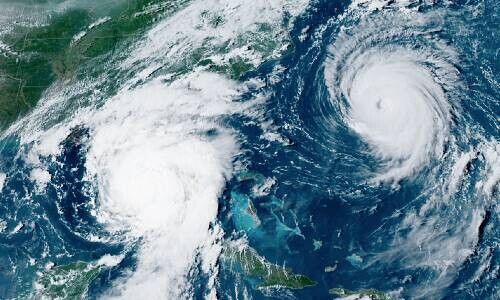 Wirbelstürme über dem Golf von Mexiko (Bild: NOAA)