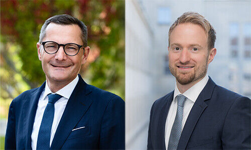 Rainer Suter, AXA Investment Managers, und Nicolas Cadalbert, AXA Schweiz (von links, Bild: zvg)