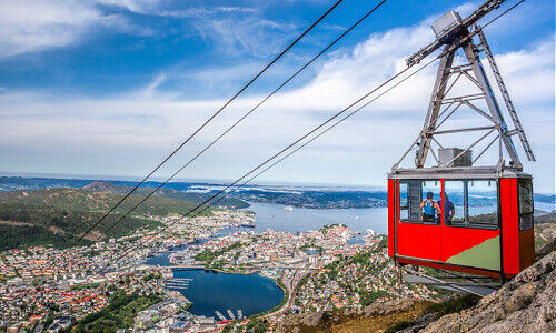 Ulriken-Seilbahn in Bergen, Norwegen (Bild: Shutterstock)