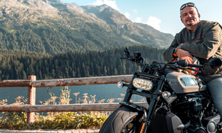 Davide Castrini auf Harley-Davidson Sportster X. (Bild: zVg)